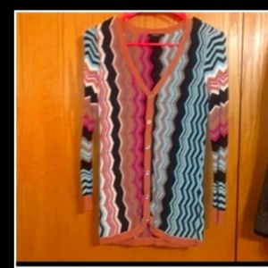 🤍Mosca knit print cardigan M